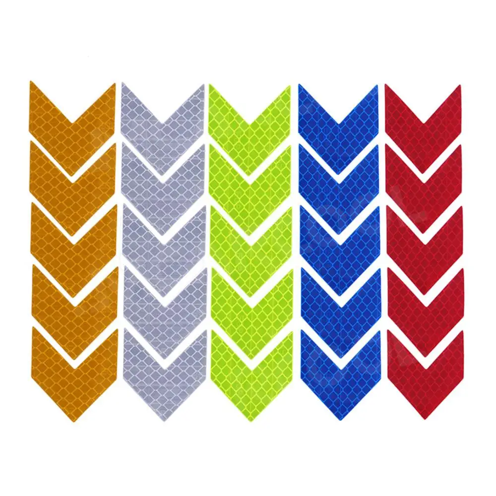 10PCS Pfeil Reflektierende Klebeband Aufkleber Aufkleber Sicherheit Vorsicht Warnung Reflektierende Band Für Lkw Motorrad Fahrrad Form – Detail 2