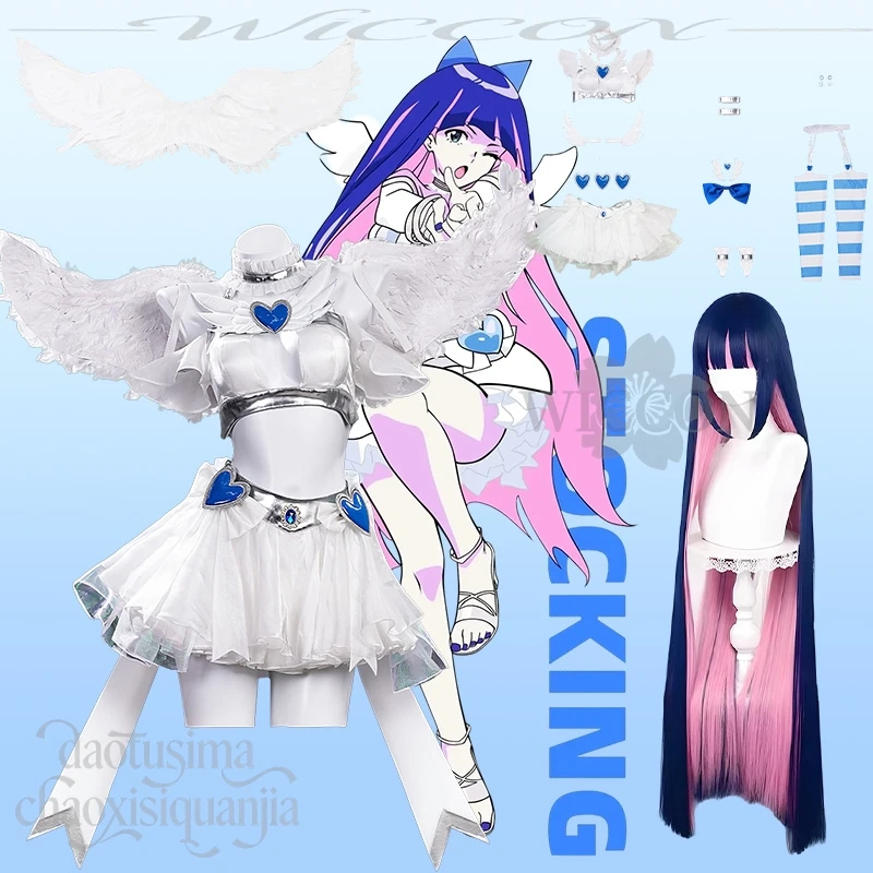 

Чулки-трусики и в наличии с блестками, наряд для косплея, высококачественное сексуальное бикини с синим сердцем и ангелом, платье Лолиты на Хэллоуин