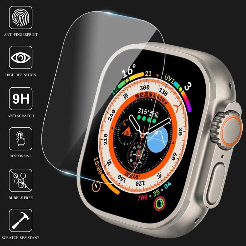 For Apple Watch Ultra 2 Tempered Glass Screen Protector for Apple Watch Ultra 2/Ultra 49MM Protective Film