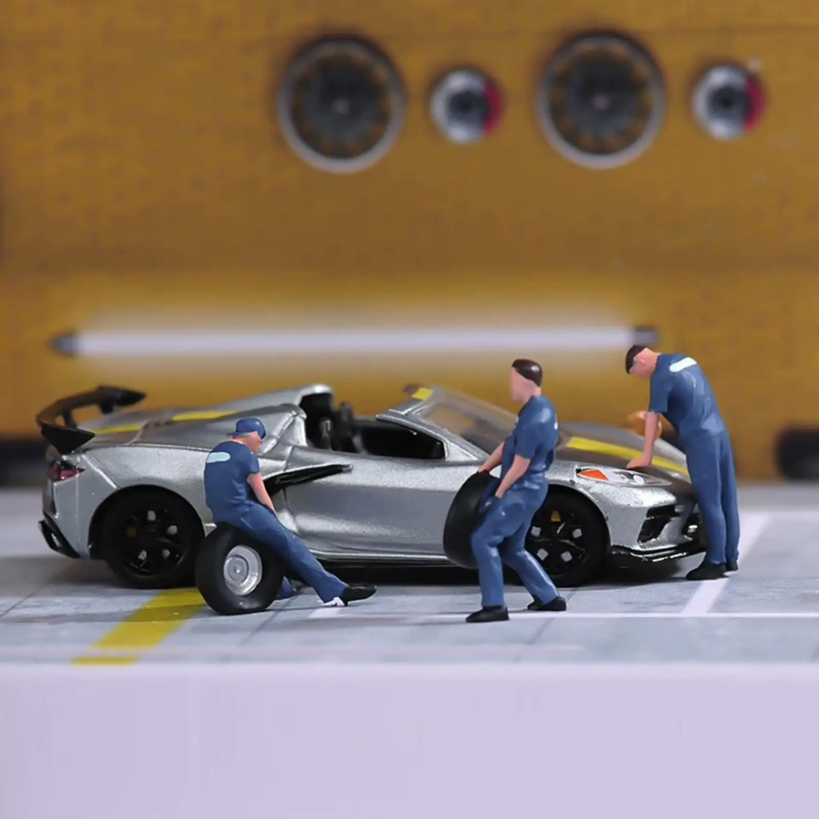 

3Pcs 1/64 Miniature Figures Diorama Mini Models Miniature Scene Figurines