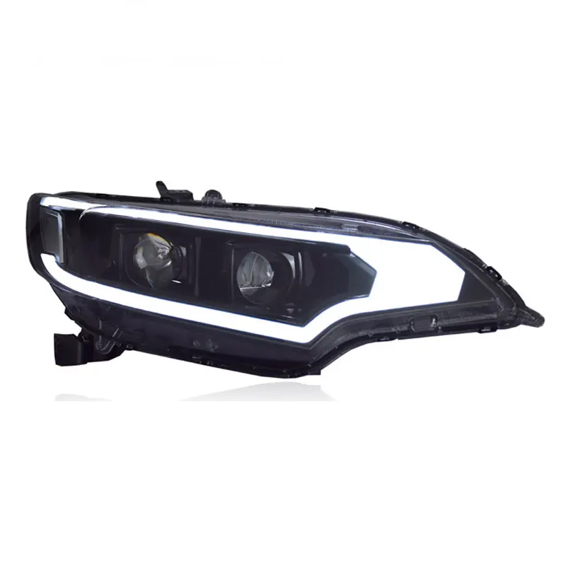 Car Headlights For Honda Fit 2014-2020 Headlight Modified With LED Lenses DRL Streamer Turn Signals Lights Auto Assemblies