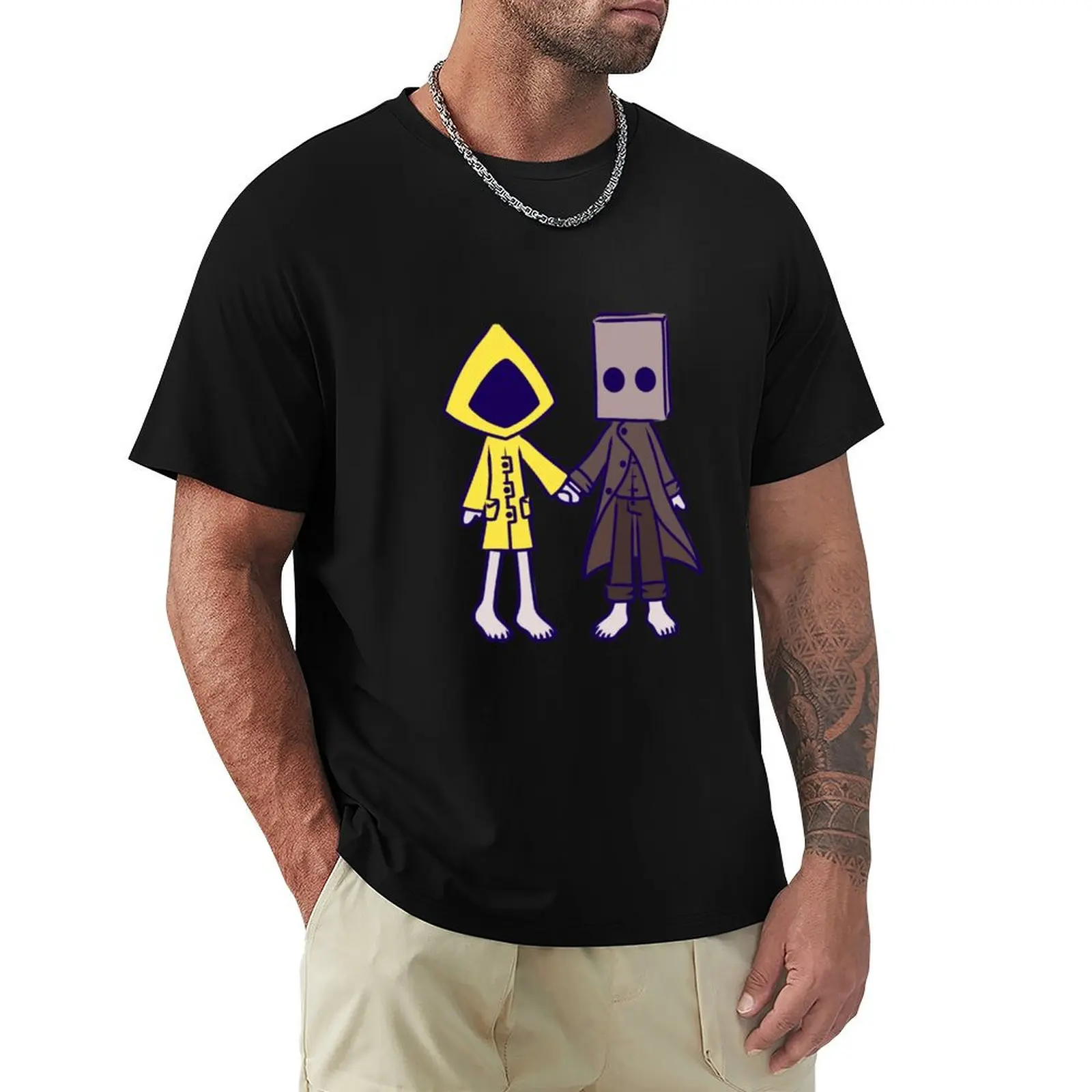 

Little niightmare Six and Mono T-Shirt Work Outdoor Short Sleeve Tee