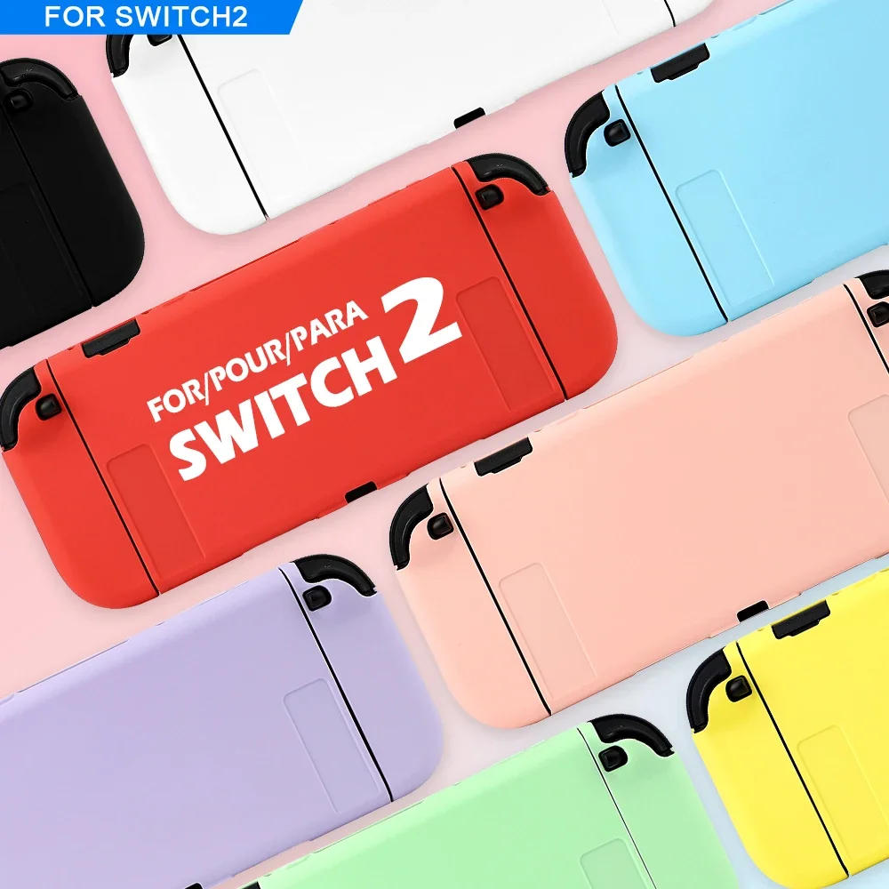 Capa protetora de silicone destacável para switch 2, controlador portátil de jogos, tpu, capa de aperto de mão, acesso para console de jogos