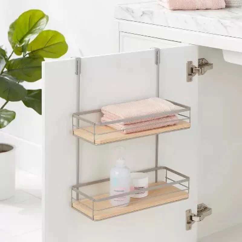 

Over the Cabinet Tiered Shelves with Wood