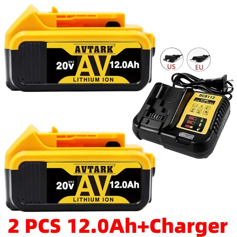 

Original NEW 20V 12Ah Battery compatible for DeWalt power Tools DCF887 DCG405 DCD791 DCF922 18V 20V Lithium battery replacement
