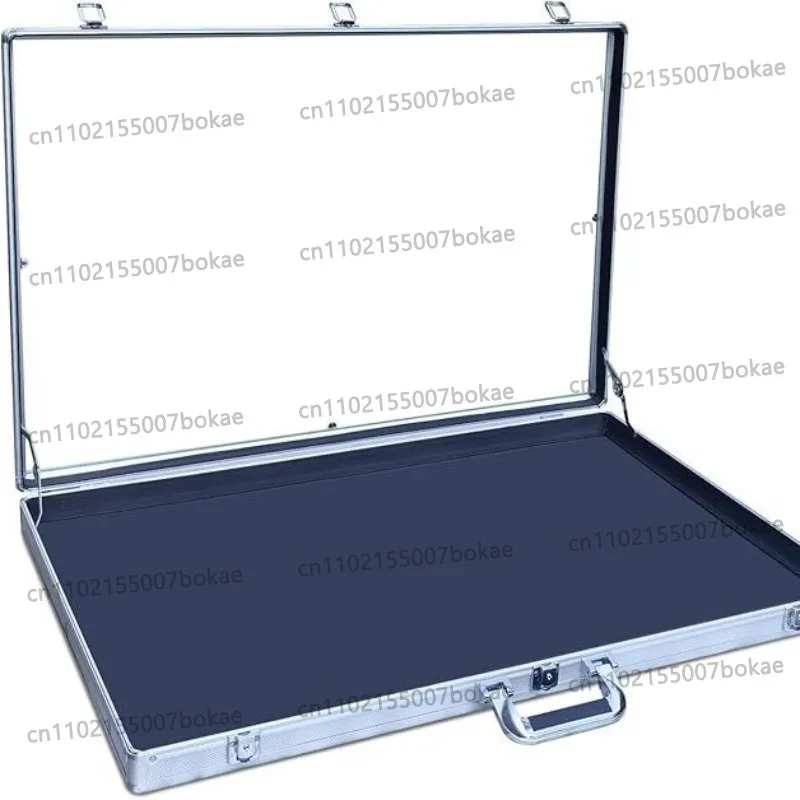 Aluminum alloy toolbox card holder - silver storage box - suitable for night market street vending - portable and foldable
