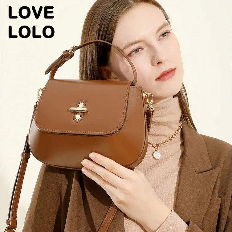 

Luxury Genuine Leather Saddle Small Shoulder Crossbody Bags for Women 2025 Trend Designer Purses Tote Ladies Handbags