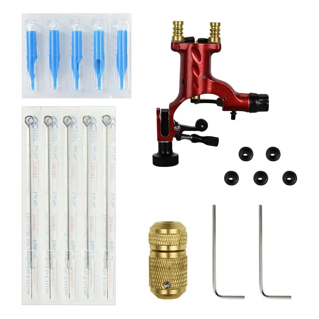 Complete Machine Needles Grips Tips and Allen Wrench & Needle Pad