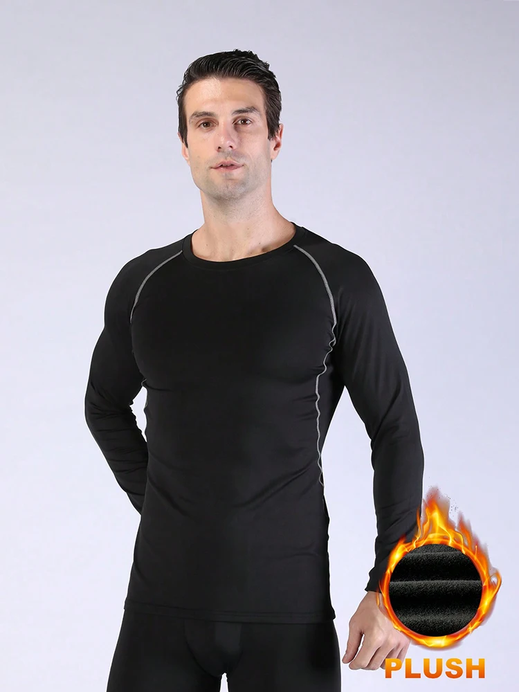 

Multi-Pack Men's Compression Tops Athletic Long Sleeve Tops Athletic Base Layers Winter Fitness Equipment