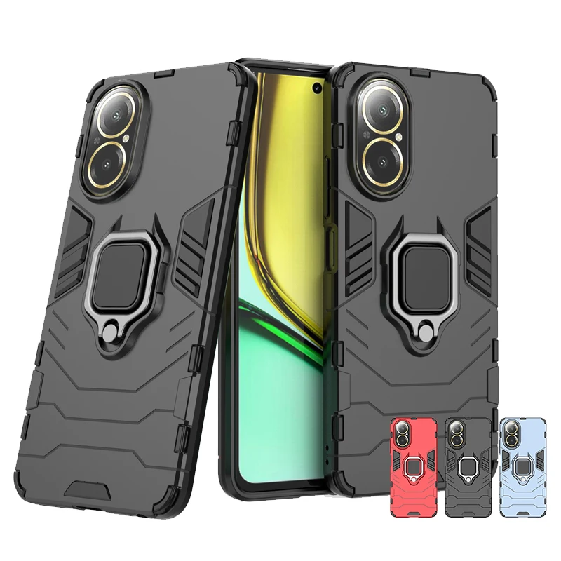 

Phone Case For Realme C67 Cover For Realme C67 Capas Shockproof Heavy Bumper PC Holder Magnetic Armor Case Realme C67 4G Fundas