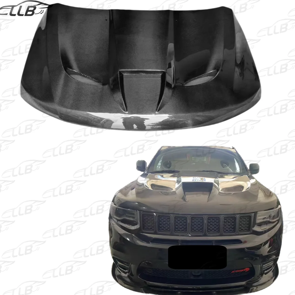 

Для Jeep Grand Cherokee SRT8 внедорожник капот двигателя модифицированный вентилируемый капот из углеродного волокна