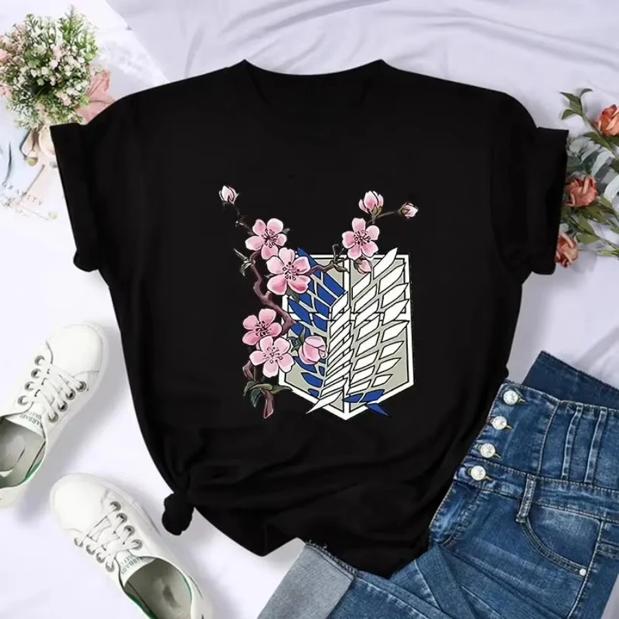 Japanese Anime Attack on Titan Graphic Print Women'sT Shirt Men Casual Fashion Short Sleeve Plus Size T Shirt Women's Clothing