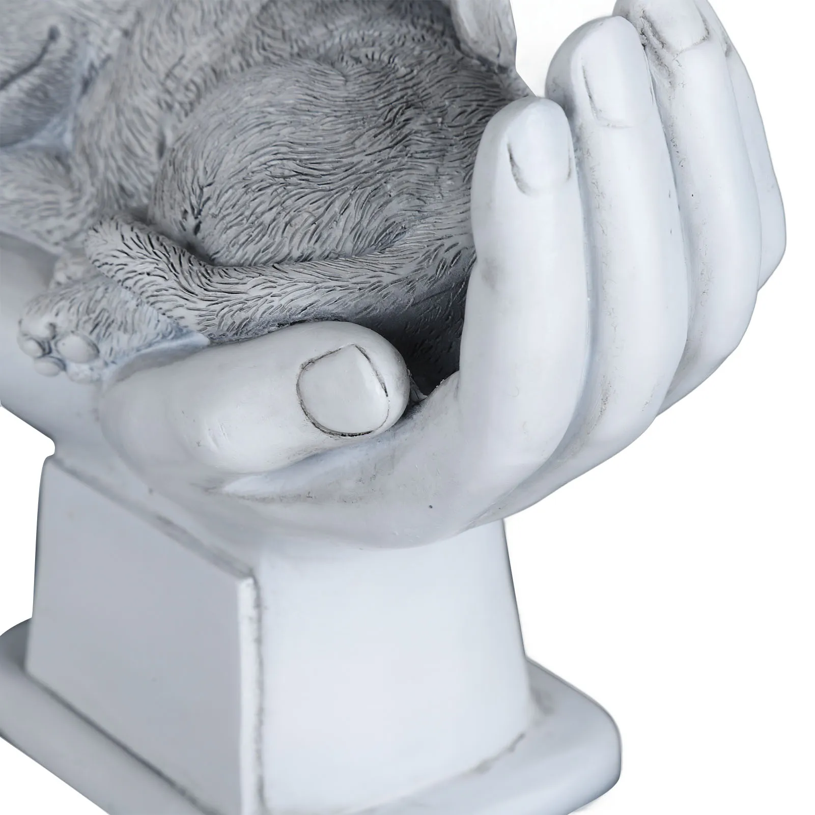 Pet Memorial Statue Outdoor Garden Decor Ornament Angel with God Hands Gravestone Memorial Garden Stone view 6