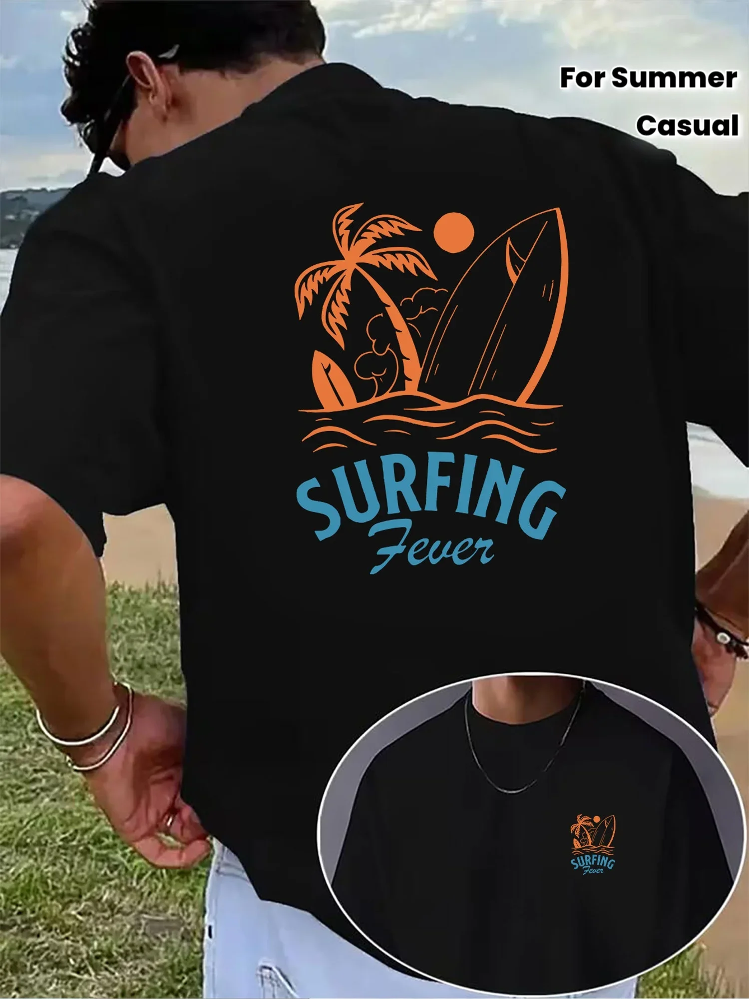 Surf-themed Men's T-shirt with 