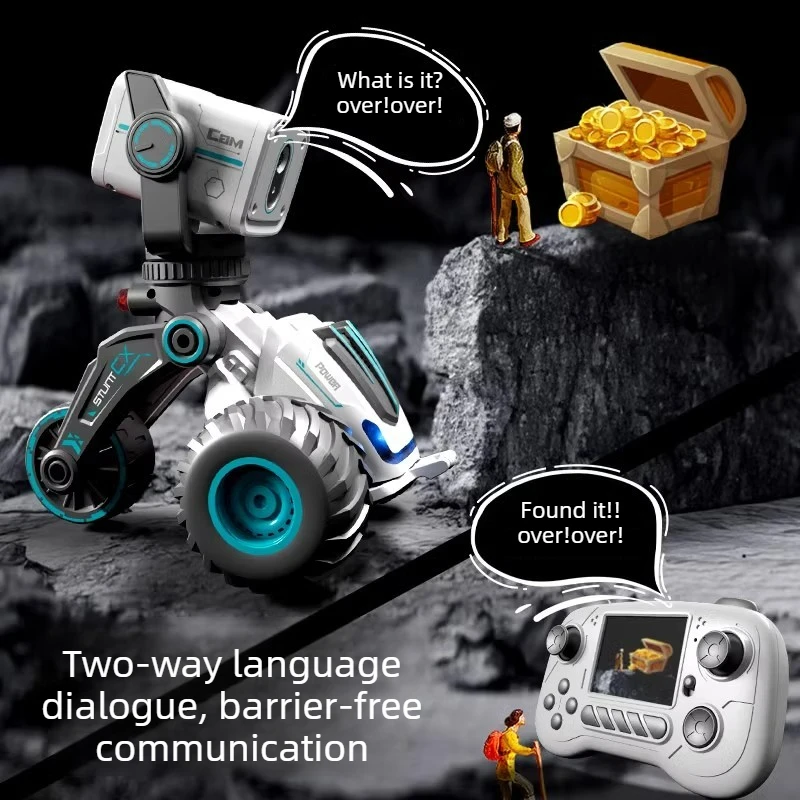 Cool Stuff Funny Gift-Kawaii AI Intelligent Rc Truck,Remote Control Car,Real-time WIFI HD Camera Off-road Rc Cars,Toys for Kids,