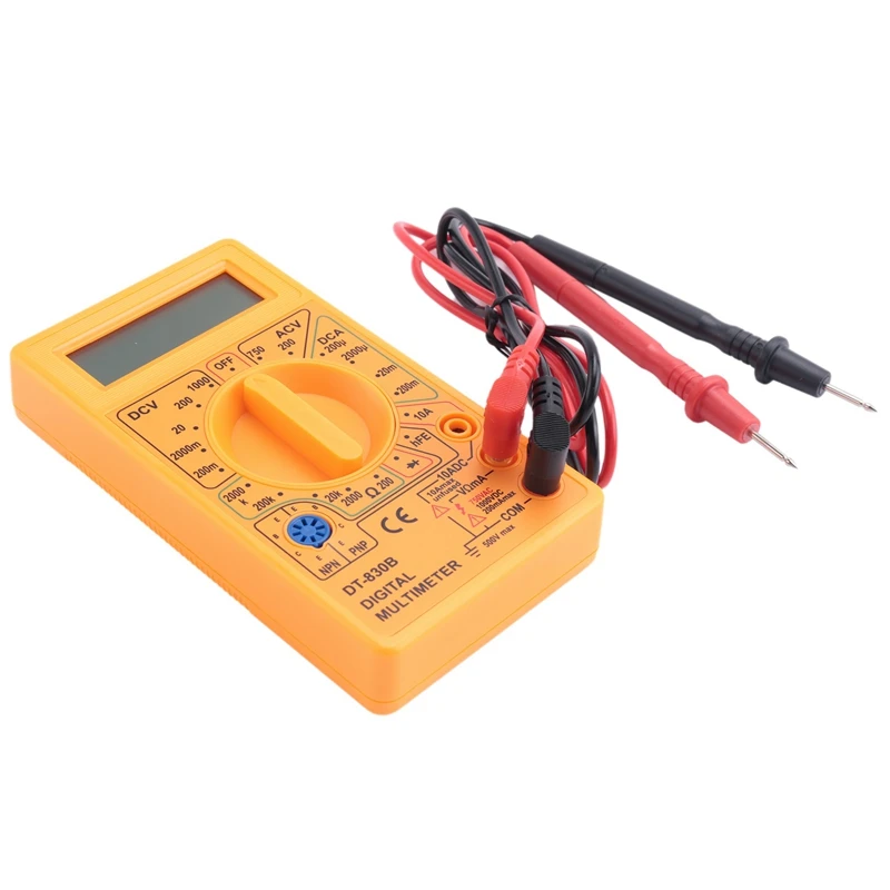 DT-830D Digital Multimeter With Buzzer Square Wave Output Voltage Ampere Ohm Tester Probe DC AC LCD Overload Protection