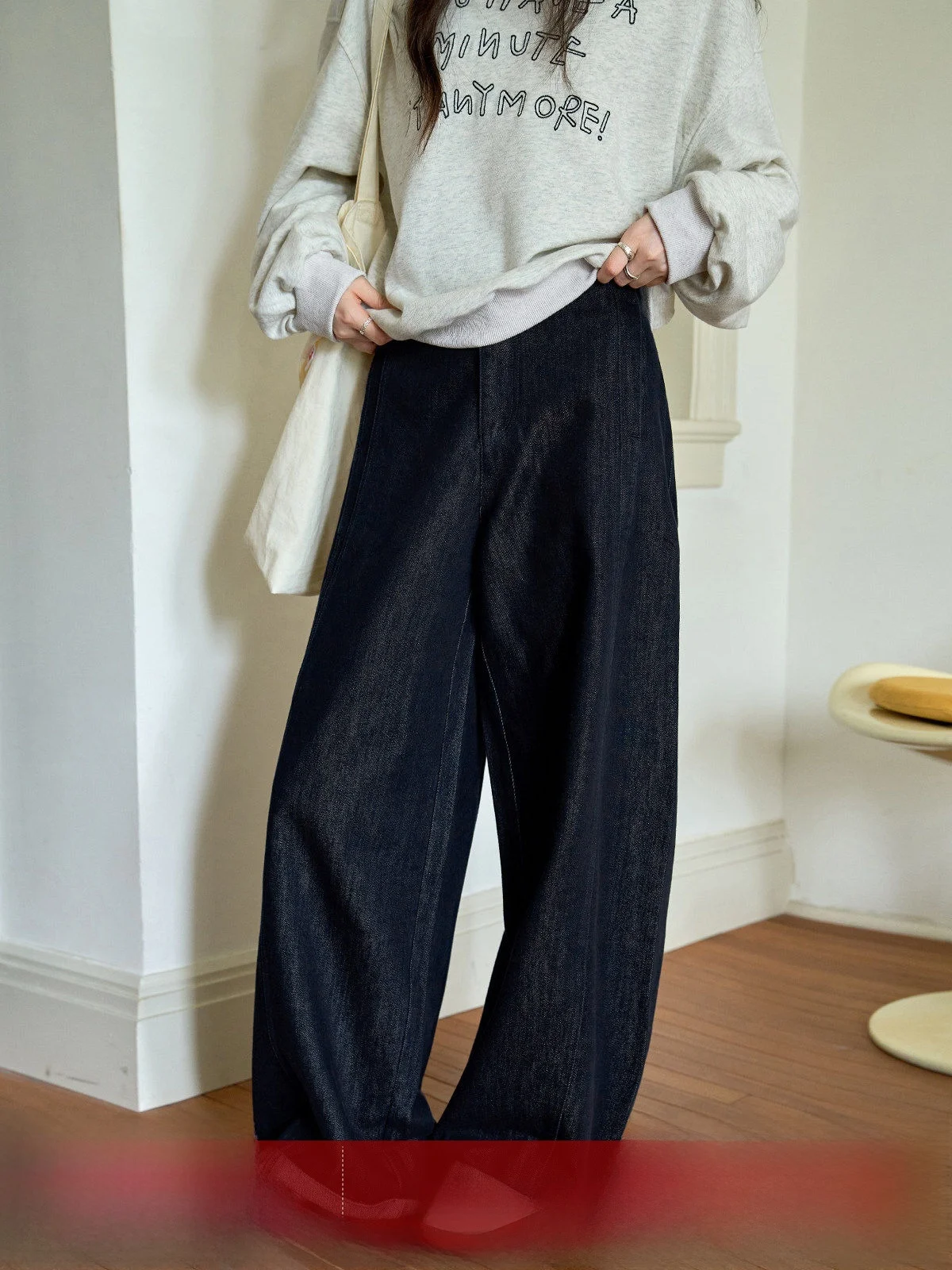 

Женские джинсы Deep Blue Vintage с высокой талией, свободные, широкие штанины, осенне-зимние, новые, длинные, в пол