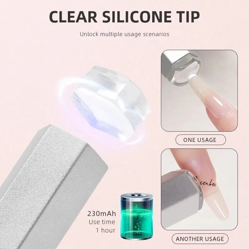 Mini portable diode électroluminescente uv séchoir lampe à ongles ongles rechargeable portable machine de polissage gel durci