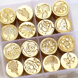 Plant Wax Seal Stamp Brass Head 15mm For DIY Sealling Wax Stamp Envelope Wedding Invitation Gift Wrap Scrapbooking Decorative