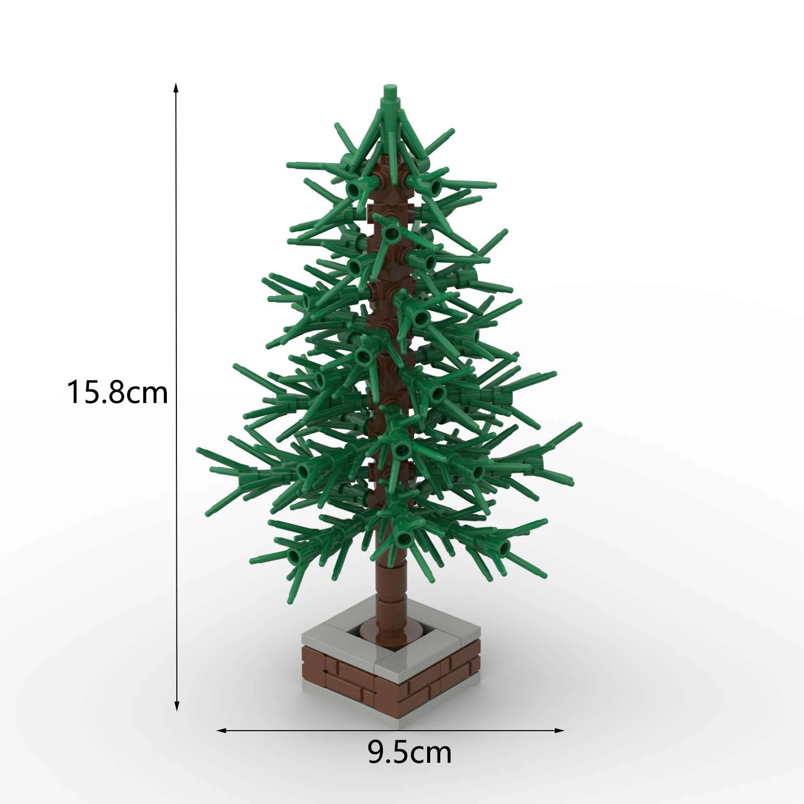 MOC Bausteinmodelle Städtische Grünflächen Kreativer Großer Baum DIY Straßendekorationen Kleine Bäume an Straßen Geschenk für Baumeister – Detail 7
