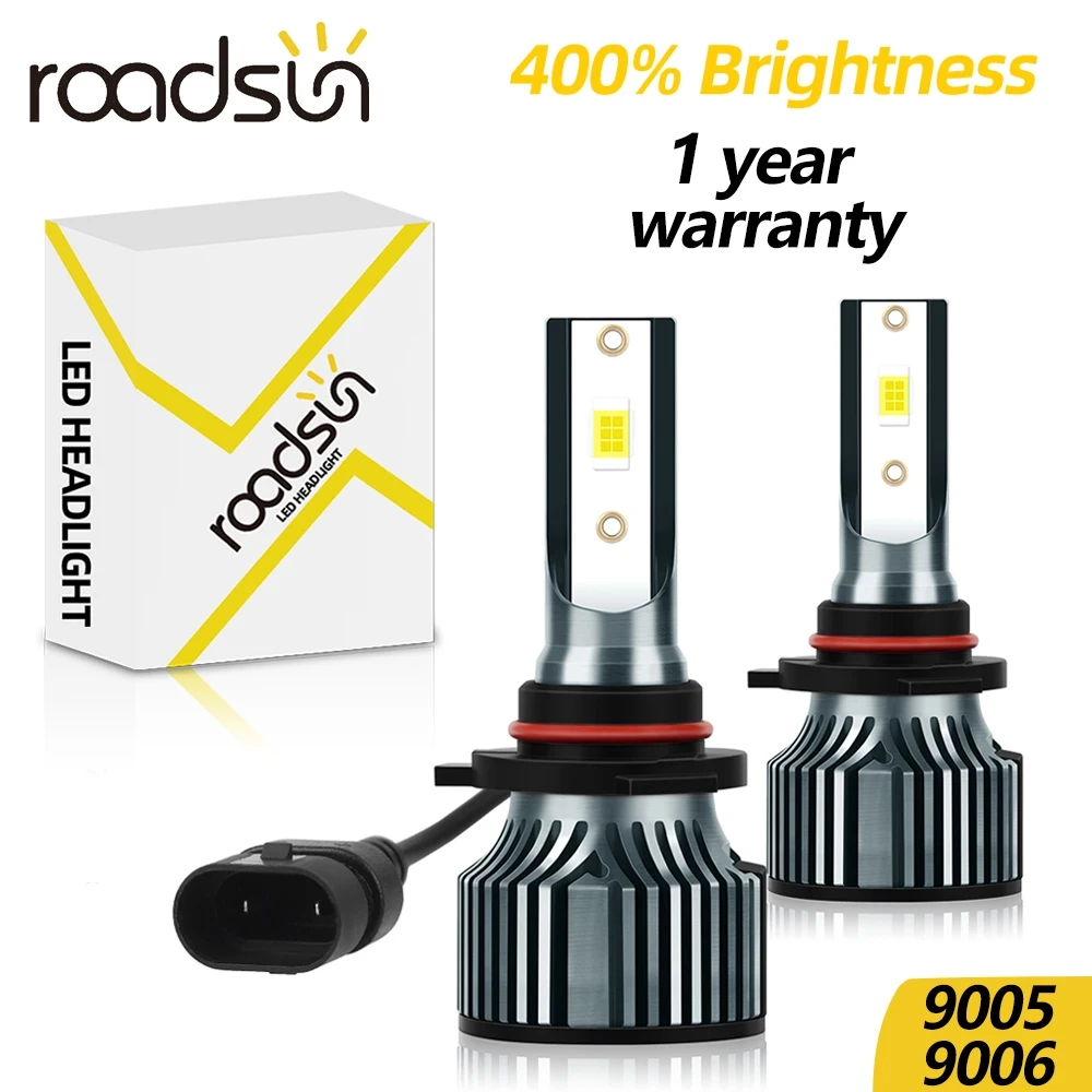 2 шт., Автомобильные светодиодные лампы 9005 9006 HB3 HB4 H10 180 лм 6500 Вт 400% к