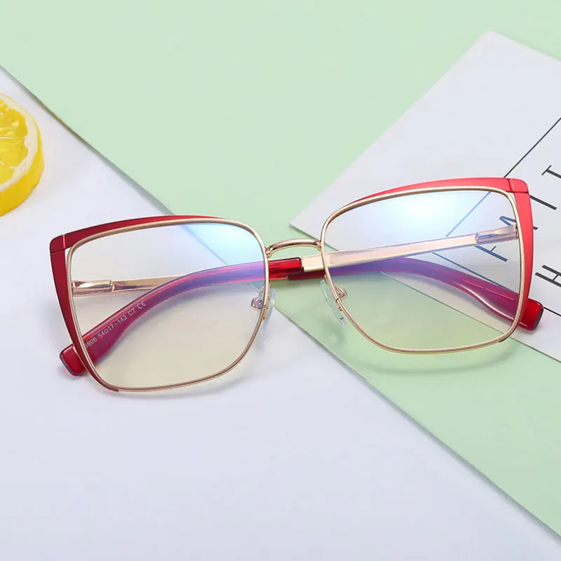 

HANDOER Glasses Frame Optical Full Rim Blue Light Blocking Prescription Eyewear UV400 Anti-Scratch New Female Frame