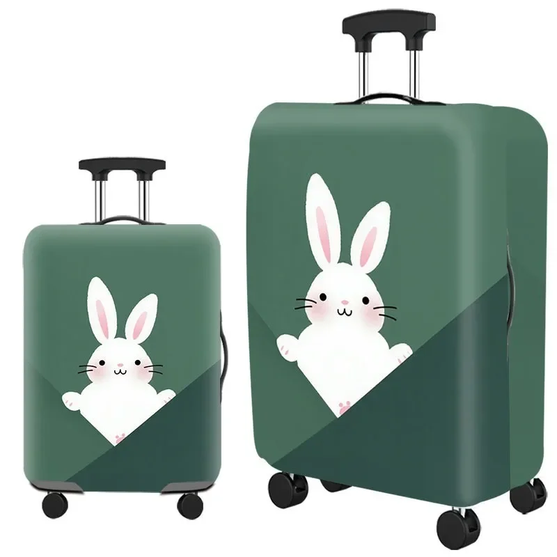 Cute Animal Denim Patchwork Print Luggage Cover Elastic Suitcase Protector Dustproof Anti Scratch Travel