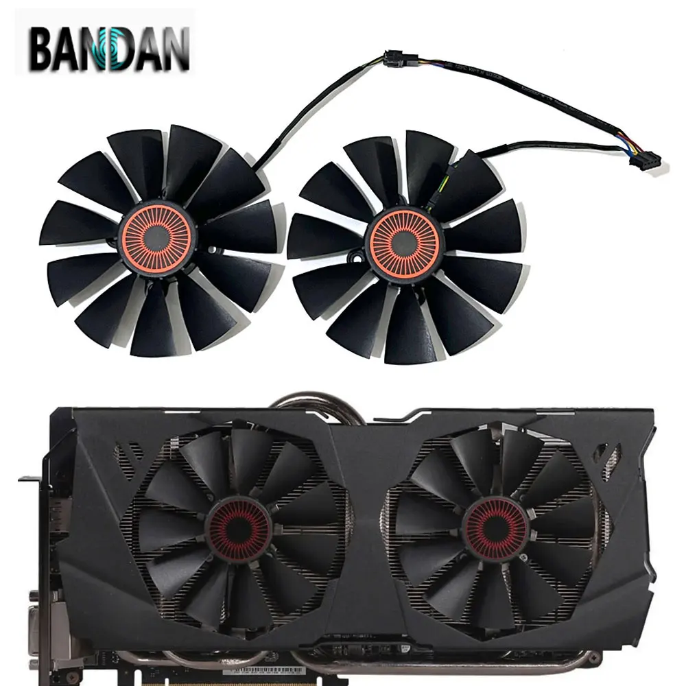 NEW GTX 980 FD10015H12S 95MM 5PIN 0.55A GPU Cooler For ASUS STRIX GTX 970 980 780 780TI ASUS R9 380 Graphics Card Cooling Fan