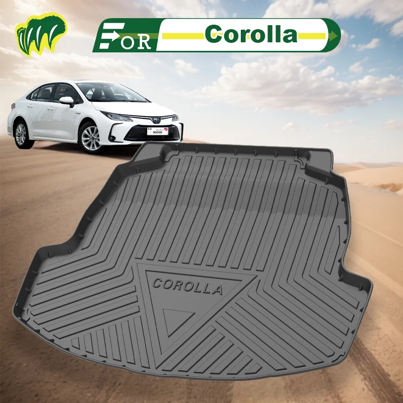 For Toyota Corolla 19 21 22 2007-2023 Custom Fit Car Trunk Mat All Season Black Cargo Mat 3D Shaped Laser Measured Trunk Liners