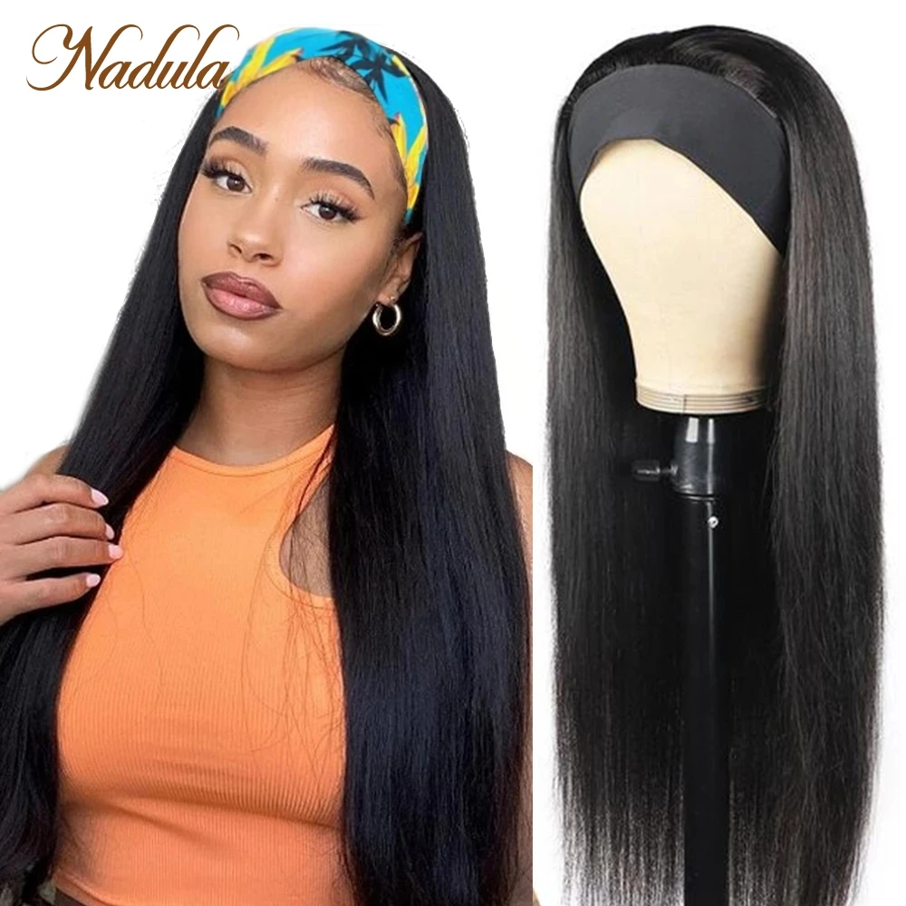 Nadula Straight Human Hair Headband Wig 10