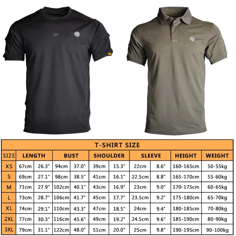 Tactical T-shirts Men Clothing Combat Shirt Safari Polos Lightweight Outdoor Hiking Camping T-shirts Sportswear Hunting Clothes