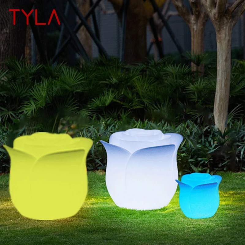 TYLA Modern Flower Landscape Lamp USB Electric Creative Lawn Light LED Remote Control Waterproof IP65 for Hotel Garden