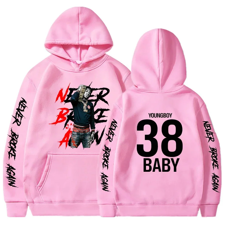 Never Broke Again Hoodies Men Fashion YoungBoy Graphic Printed Sweatshirts Women Cool Casual Harajuku Sportwear Hooded Pullovers