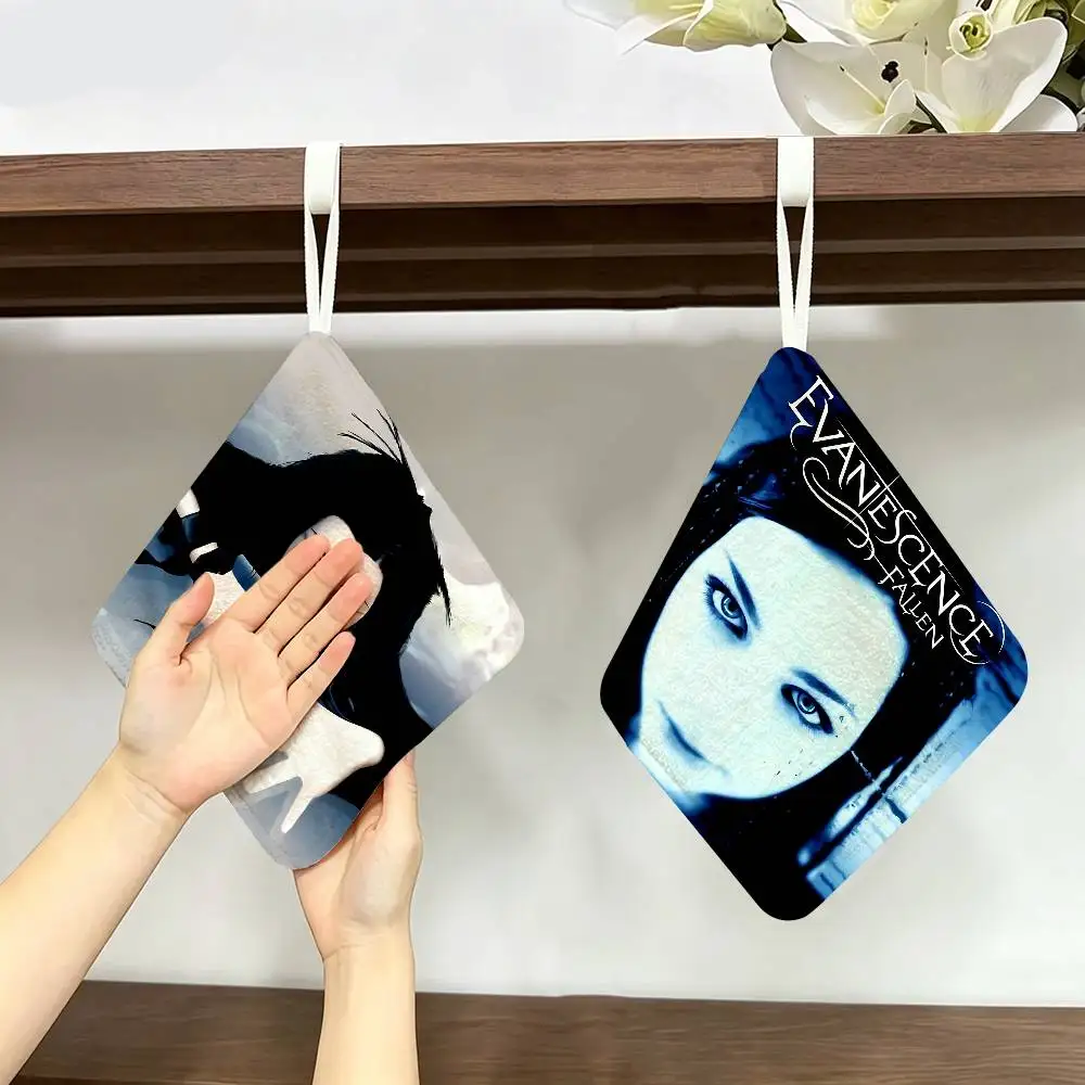 E-Evanescences Rock Band Polyester Cotton Hanging Kitchen Towel, Skin Friendly Hand Wiping Towel for Hotel Cafe Household