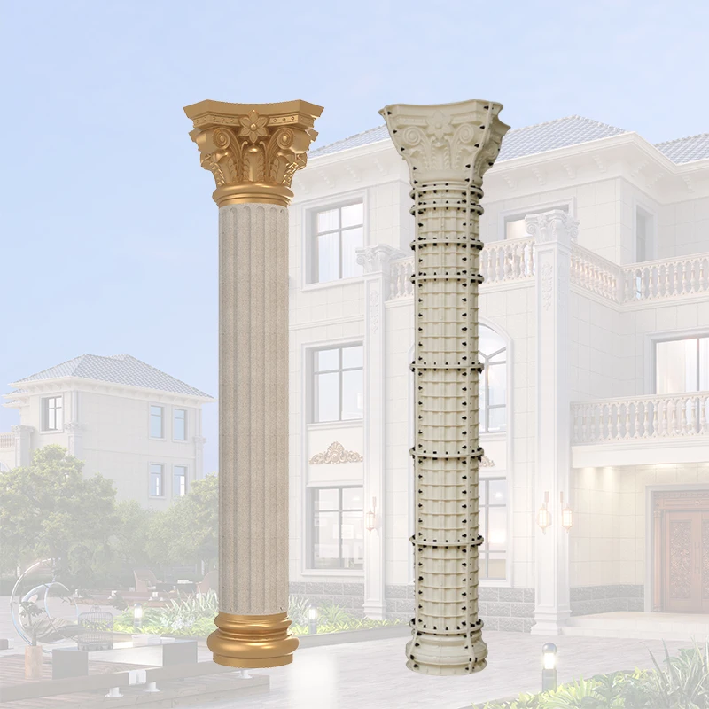 Concrete pillar mold casting Roman column Cement building House decoration