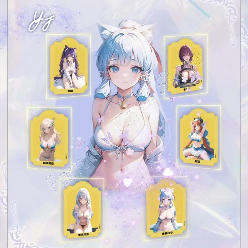 Sexy Exposed Card ACG Goddess Story Loli Card Limited Sale Metal Card Black Silk Uniform Sexy Girls Big Breasts and Perky Butt