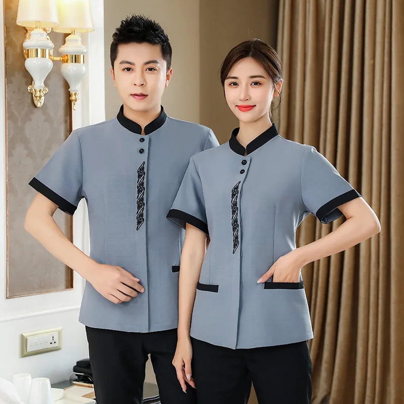 

Cleaning Service Short Sleeve Hotel Guest Room Work Clothes Summer Wear Female Property Floor Cleaner Aunt PA Uniform Ne