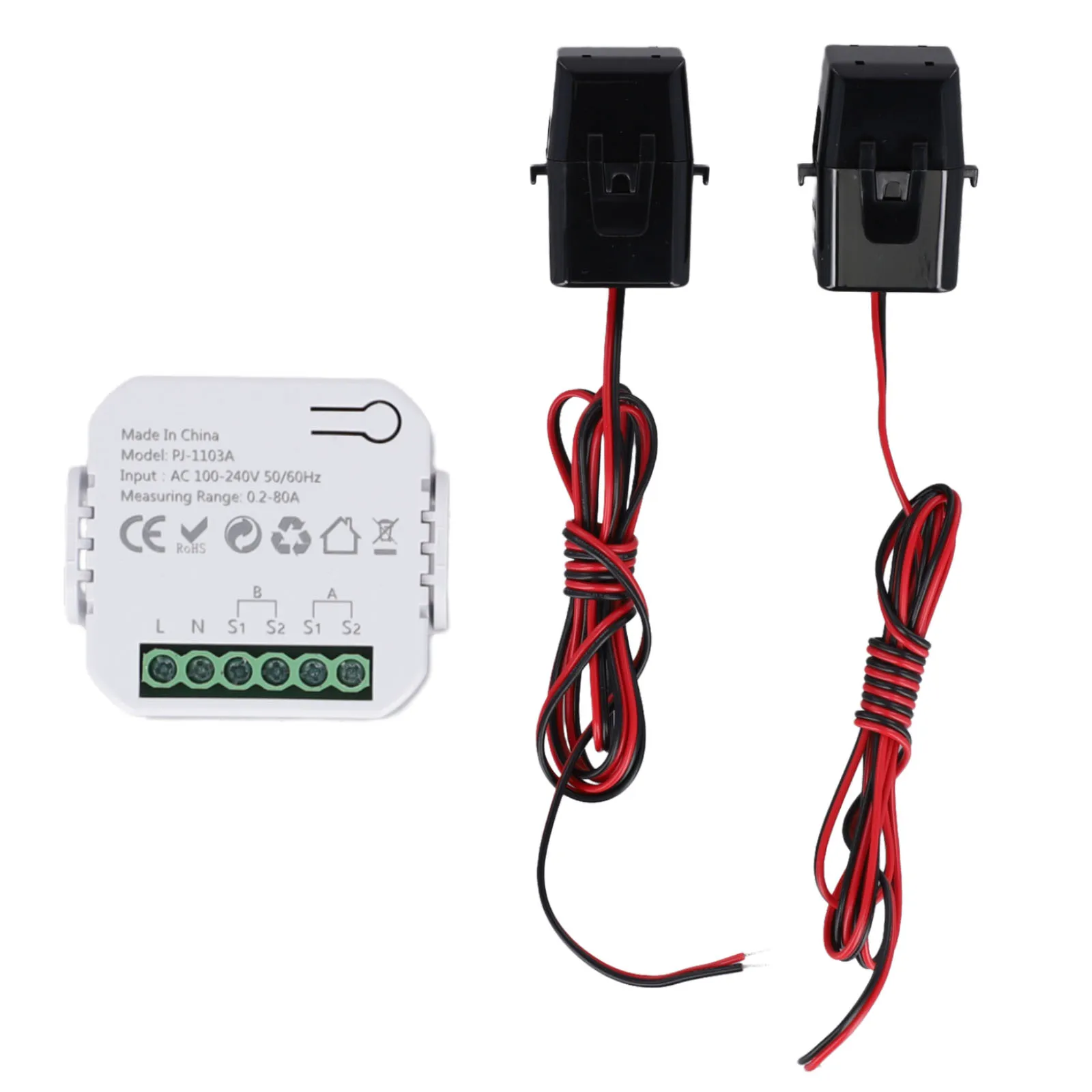 Para Tuya Smart 1/2 vías WiFi medidor de voltaje de energía 1/2 canales con abrazadera AC 110-240V 50/60HZ medidor de energía alternativa