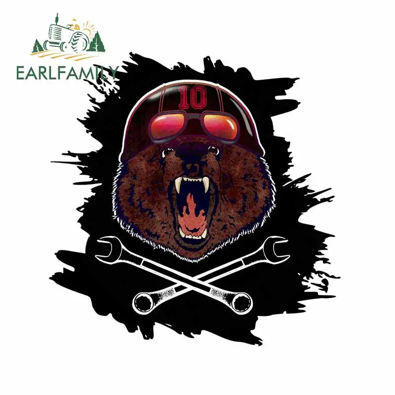 

EARLFAMILY 13cm X 12.8cm For Tool Shaggy Dog Car Stickers Vinyl Car Door Decoration Laptop Refrigerator Cartoon Motorcycle Decal