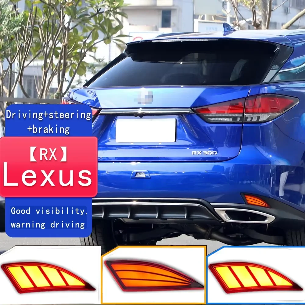 

Автомобильные светодиодные лампы заднего бампера для Lexus RX 2020-2022 — сигнал тормоза/поворотника/задний отражатель/задний фонарь/туманные фары, водонепроницаемые