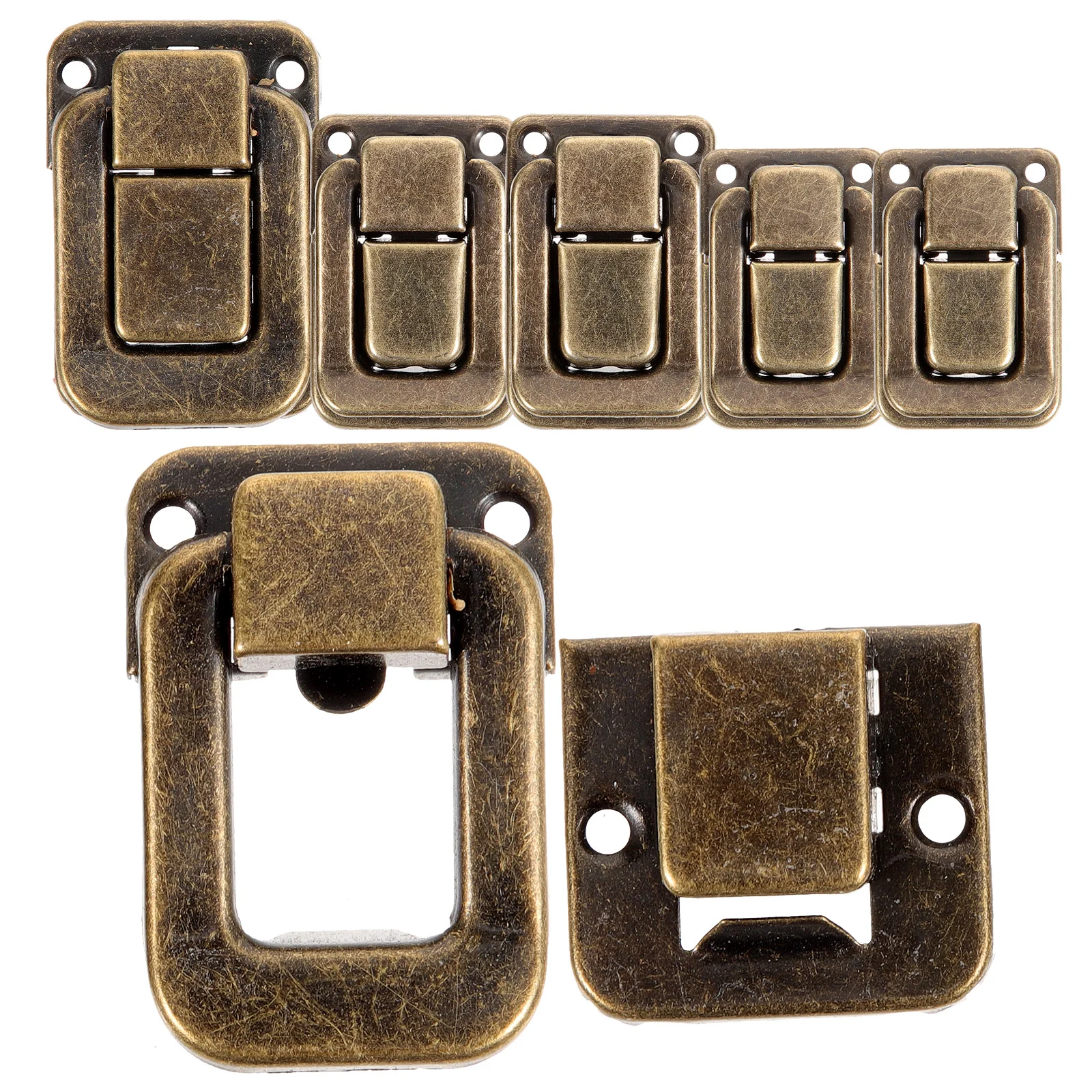 

6 Pcs Toggle Lock Hinges Clasp Clamp Door Transparent Padlock Locks Hasp Buckles DIY