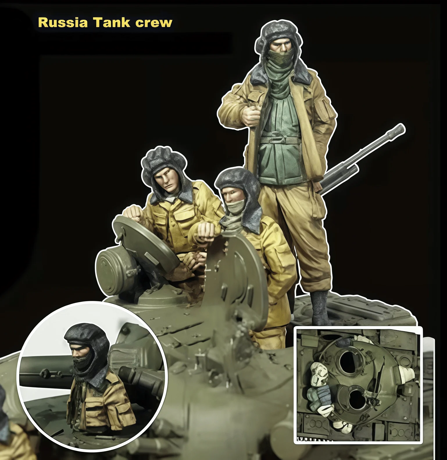 

1:72 Die Casting Resin Model Assembly Kit, GK, Resin tank member soldier, unpainted