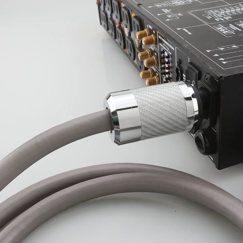 

High Quality YARBO SP-1100PW Power Cord Cable 12AWG EU Version power cable with with Carbon fiber US EU power plug