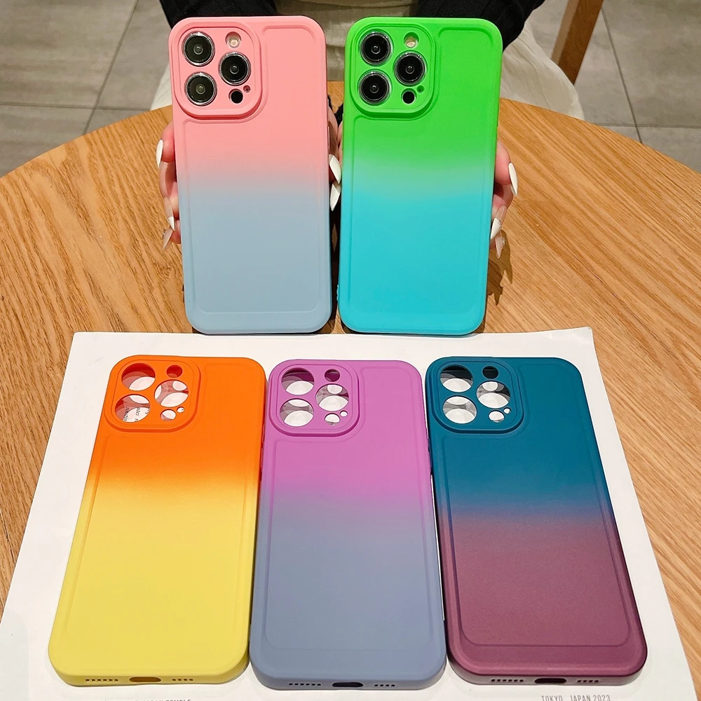 

Redmi 12 12C A1 9A 9C 10C 10A Silicone Phone Case for Xiaomi Note 12 12S 11 11S 9S 9 8T 8 10 Pro Cases Gradient Soft Cover