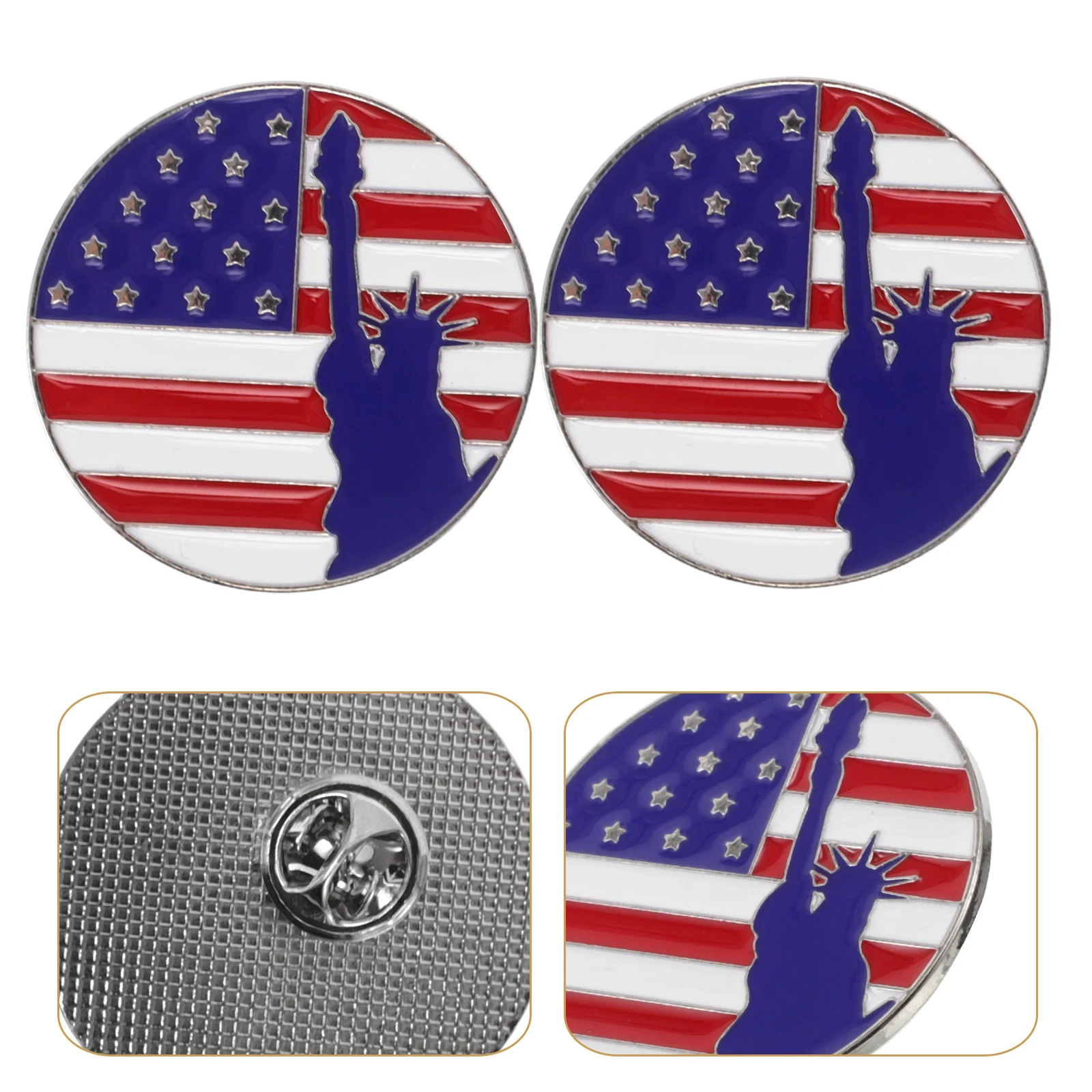 

8Pcs Patriotic Brooch Pins Statue of Liberty American Flag Enamel Lapel Pin for 4Th of July Independence Day Memorial Day
