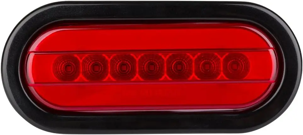 

RV Halo LED 6-дюймовый водонепроницаемый герметичный овальный стоп/поворотный/задний фонарь — соответствующий DOT (красный)