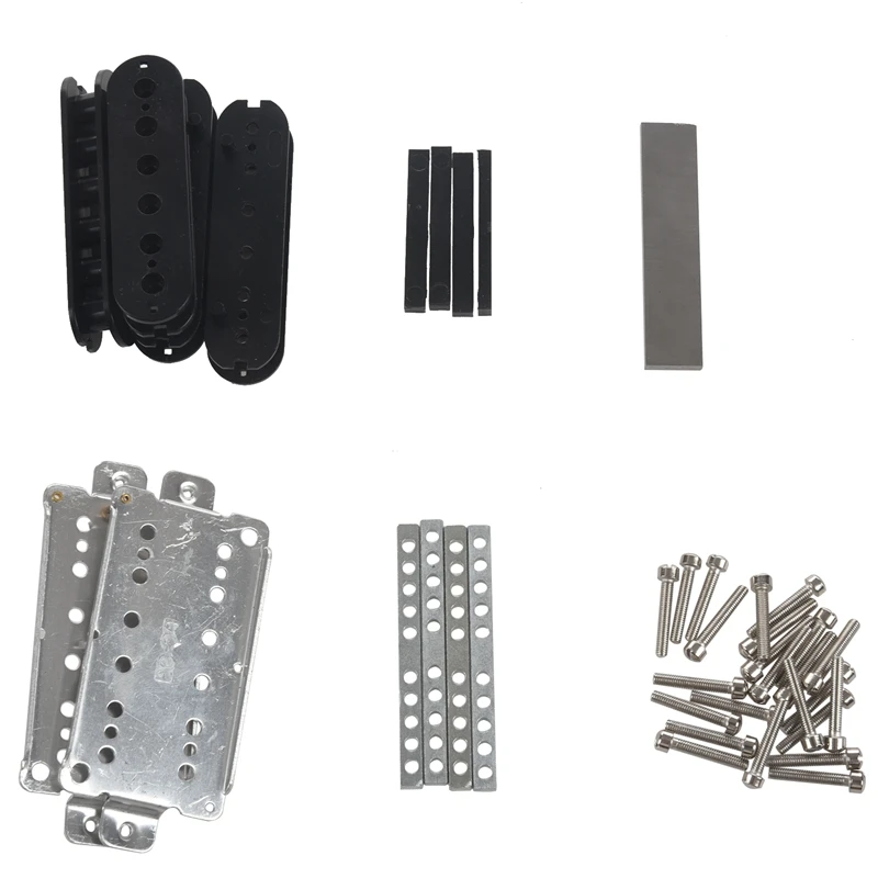 A Set Guitar Humbucker Pickup Kits Producing Accessories/Cupronickel Baseplate/Spacer/Bobbin/ Pole Slug/Bar Alnico V Magnet