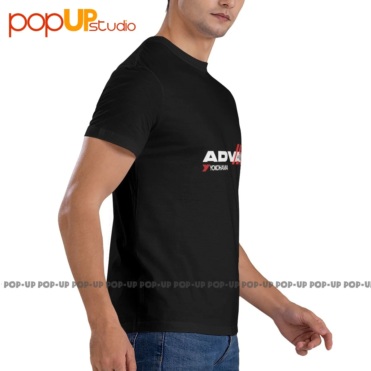 Pop Advan Yokohama Tires Car Racing Heavy T-shirt Print Splicing Best Quality Tee Shirt