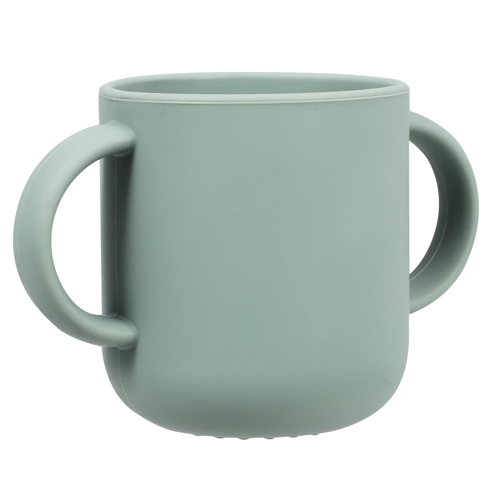 

Silicone Training For Toddlers Double Handle Drinking Learner Water Cup Smooth Easy Clean Baby Milk Tea Cup