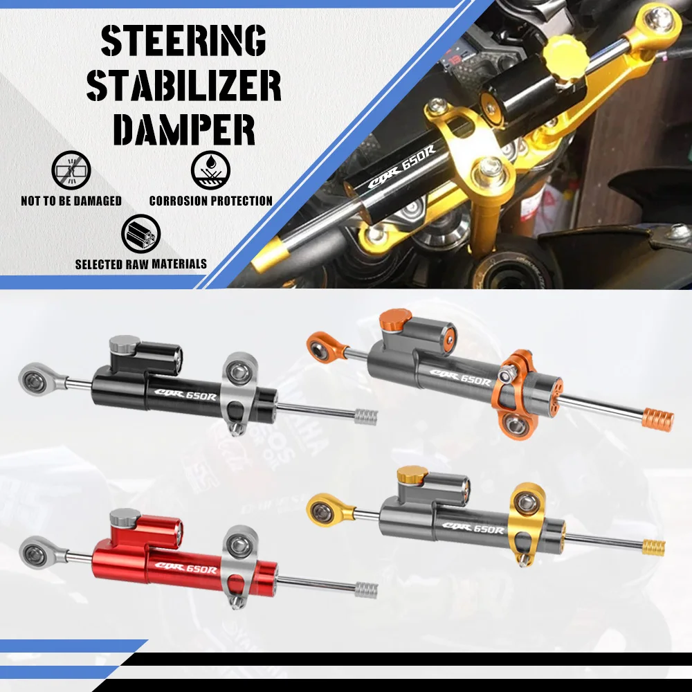 

For HONDA CBR 650R CBR650R 2019 2020 2021 2022 CNC Motorcycle Steering Damper Stabilizer Linear Reversed Safety Control Over